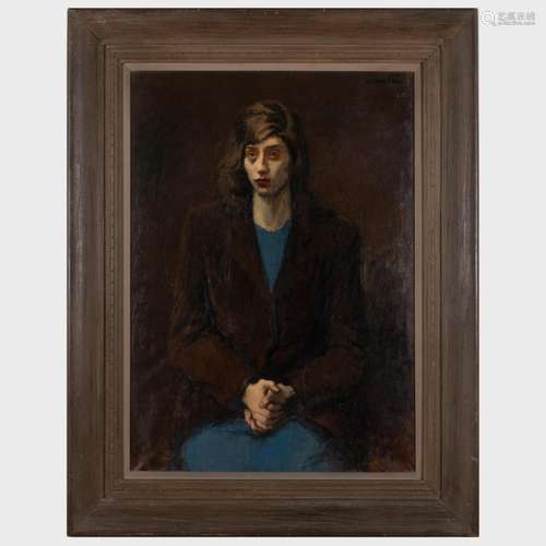 Raphael Soyer (1899-1987): Girl in Brown Jacket