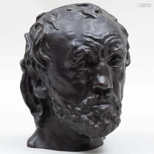 After Auguste Rodin (1840-1917): Homme au nez cassé