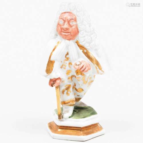 Meissen Gilt-Decorated Porcelain Figure of a Dwarf, After Ja...