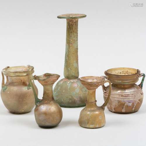 Group of Five Roman Glass Vessels