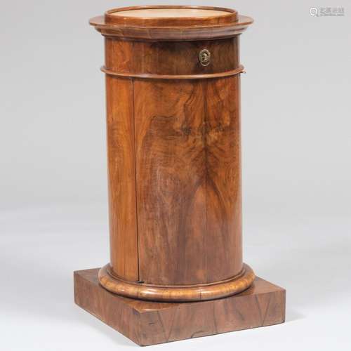 Biedermeier Black Walnut Pedestal Cabinet                   ...