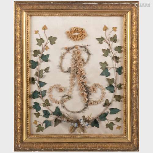 Empire Whitework Style Silk Floral Monogram