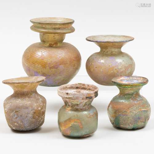 Group of Five Roman Glass Vessels