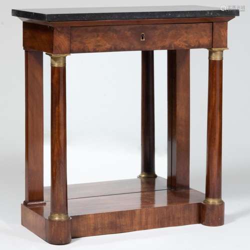 Empire Gilt-Metal-Mounted Mahogany Console Table