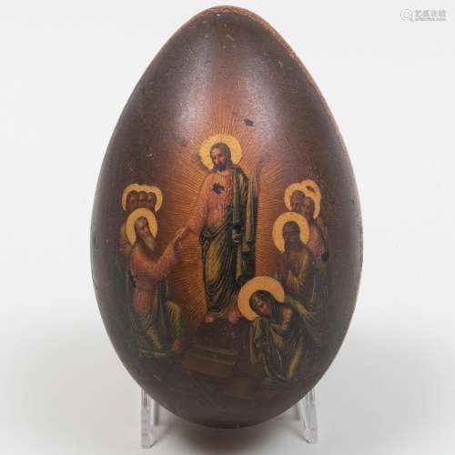 Russian Lacquered Easter Egg Form Box