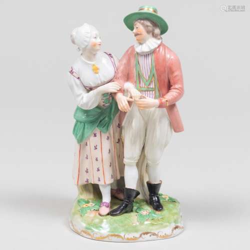 Vienna Figure Group of a Couple, Possibly Emblematic of Summ...