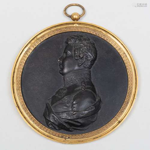 Prussian Bronze Bust Medallion of Friedrich Wilhelm IV