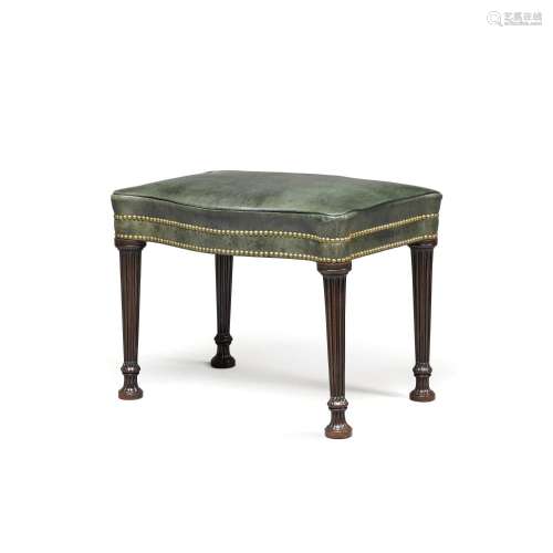 A George III carved mahogany stool by Thomas Chippendale, 17...