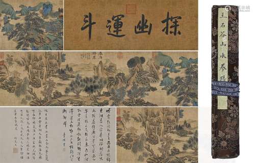 The Chinese landscape scroll painting, Wanghui mark