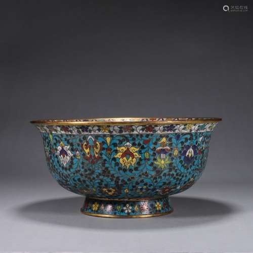 A dragon patterned cloisonne bowl