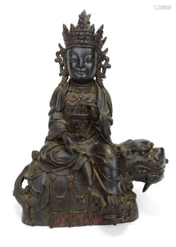 A Chinese bronze figure of a Bodhisattva 'Simhanada'...