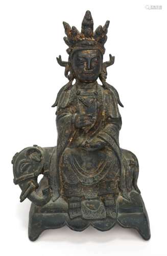 A Chinese bronze bodhisattva 'Samantabhadra'