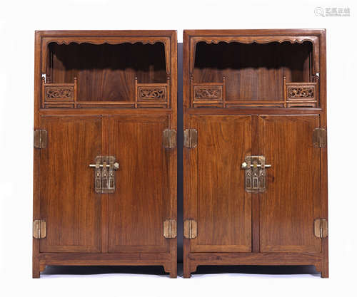 A pair of huanghuali tables