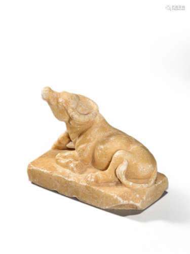 White jade lying ox ornament 