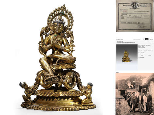 Gilt-Bronze Statue of Green Tara