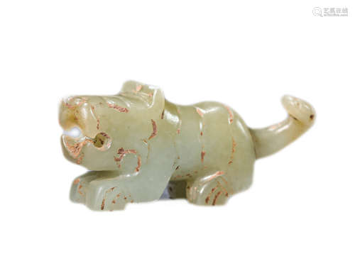 White Jade Tiger Ornament