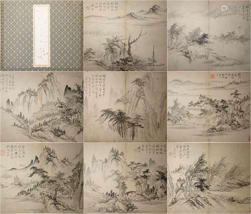 Attributed to Xi Gang (1746-1803) Landscapes