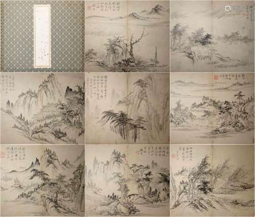 Attributed to Xi Gang (1746-1803) Landscapes