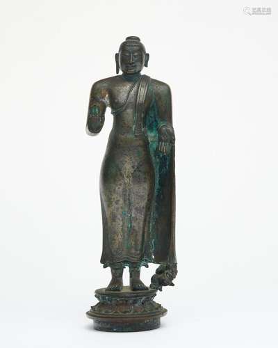 A bronze standing figure of Buddha Sri Lanka, Polonnaruwa Pe...