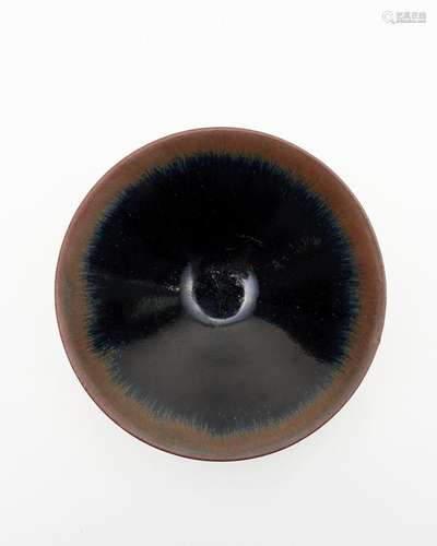 A jian-ware black-glazed 'hare's-fur' conical bo...