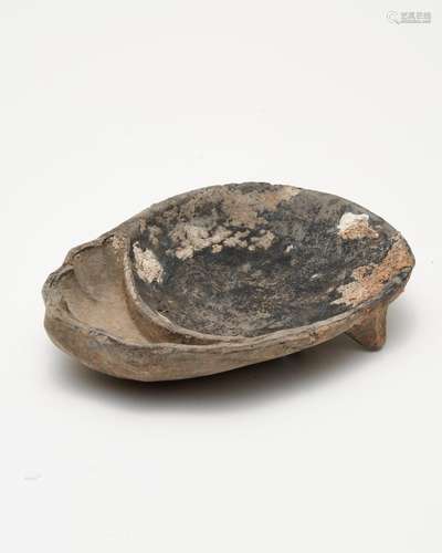 A grey pottery lotus flower shaped inkstone Tang dynasty