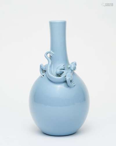 A Claire-de-lune bottle vase Possibly Yongzheng mark (drille...