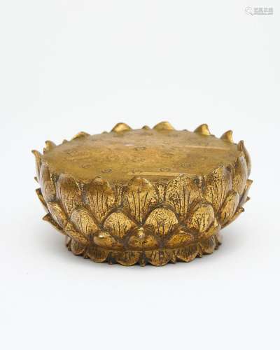 A gilt-bronze lotus throne Ming dynasty, 16th/17th Century