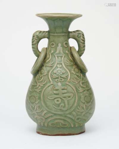 A Longquan-type celadon-glazed 'longevity and fortune...