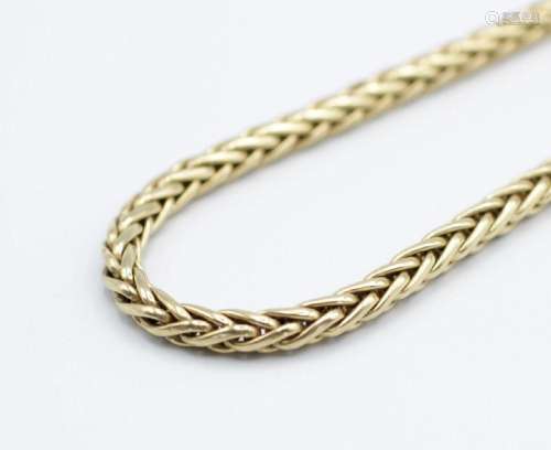 An 18kt yellow gold necklace, stamped 750.