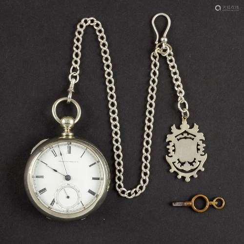 A Waltham Bartlett key wound pair cased pocket watch,