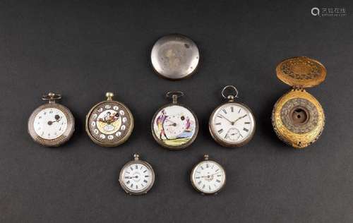 Seven 19th century and later pocket watches