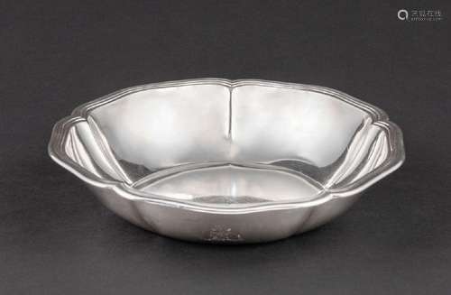 A French silver rose form bowl, 9 in. (22.86 cm.); 435 g. (1...