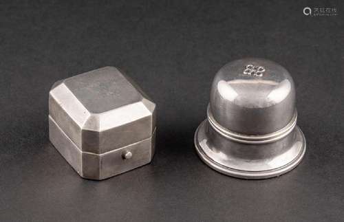 Two Birks sterling ring boxes