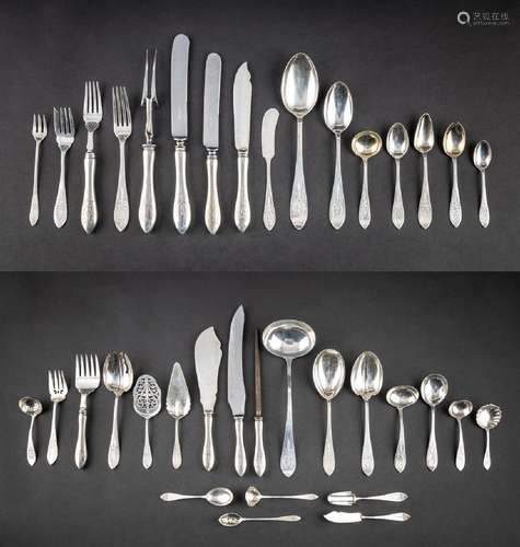 An extensive Birks Tudor Wreath pattern sterling flatware se...