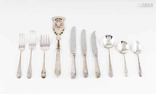 A Birks London Engraved sterling silver flatware set, Exclud...