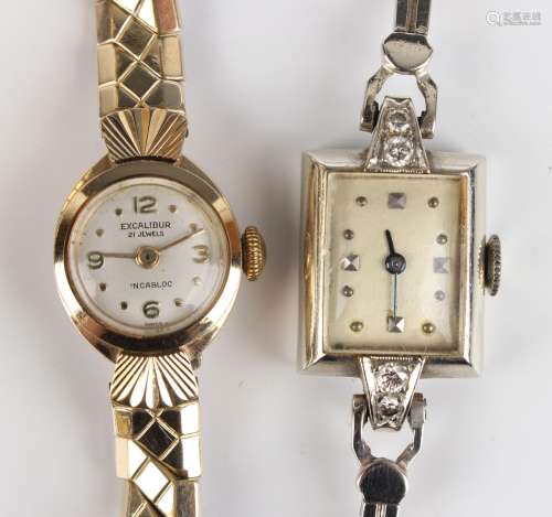 A Concord white gold and diamond lady's dress wristwatch wit...