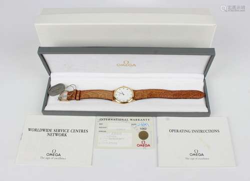 An Omega De Ville 18ct gold circular cased gentleman's wrist...