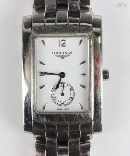 A Longines Dolce Vita steel rectangular cased gentleman's br...