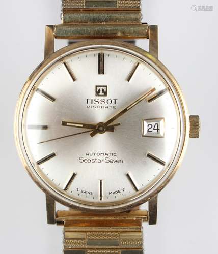 A Tissot Visodate Automatic Seastar Seven gold cased gentlem...