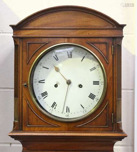 An early 19th century mahogany longcase clock with eight day...