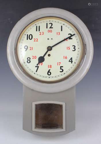 An early 20th century and later grey painted drop dial railw...