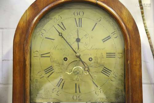 A 19th century mahogany regulator style longcase clock with ...