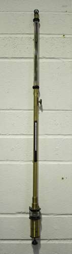 A 20th century French brass stick barometer by Lehalle-Paris...