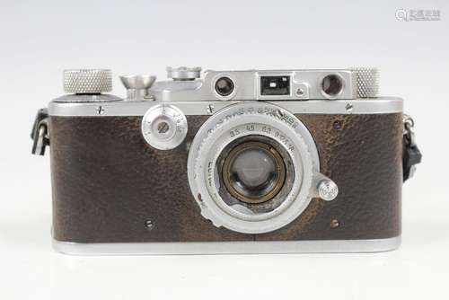 A Leica IIIa camera, No. 157493, circa 1935, with Leitz Elma...