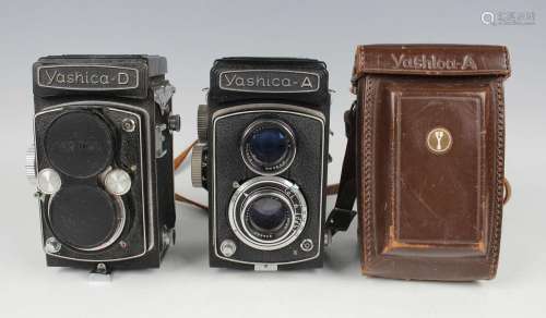 A Yashica-A twin lens reflex camera, No. A2100018, with Yash...