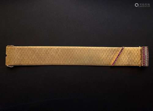 Bracelet ruban en or jaune et or gris 18k (750 millièmes) fo...