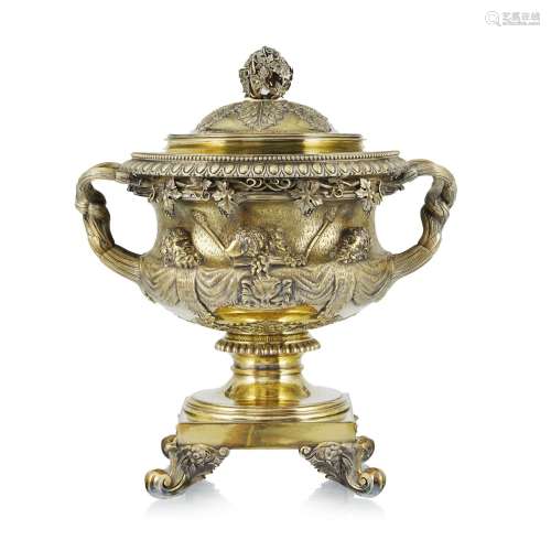 Grande coupe sur piédouche d'époque George III en vermeil, p...