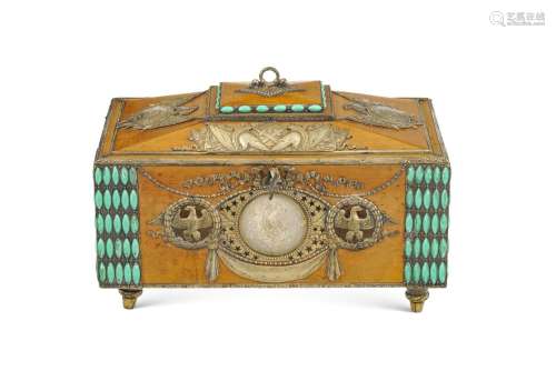 Coffret à bijoux (casket) par Khlebnikov, Russie début XXe s...