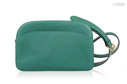 Céline, sac Camera à bandoulière en cuir taïga vert, housse