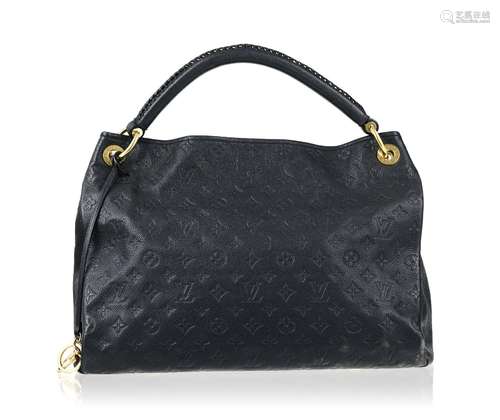 Louis Vuitton, sac Artsy en cuir Monogram empreint bleu nuit